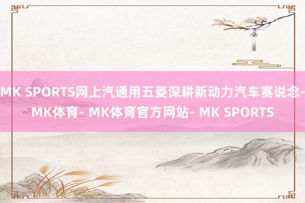 MK SPORTS网上汽通用五菱深耕新动力汽车赛说念-MK体育- MK体育官方网站- MK SPORTS